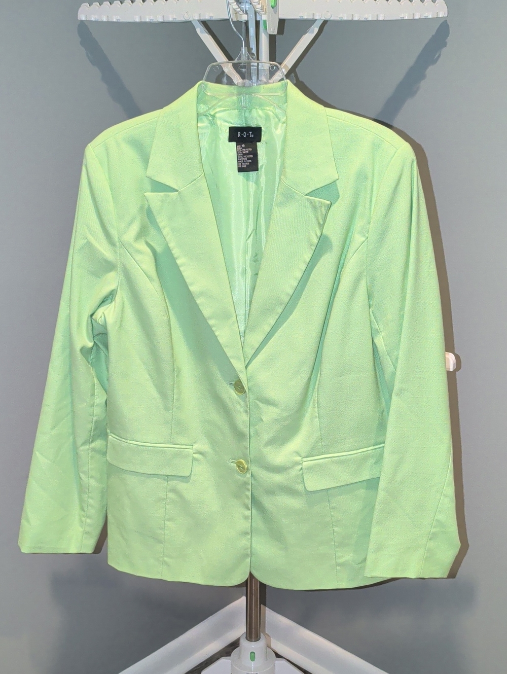 Women's R•Q•T Green Blazer Jacket